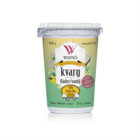 Wapnö kvarg fläder/vanilj 0,3% 500 g